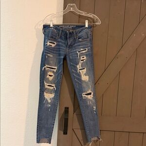 American Eagle Outfitters Distressed Denim Skinny Jeans